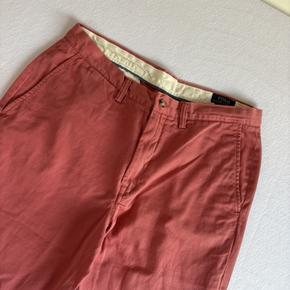 Polo Ralph Lauren Chino Pants Mens 34X34 Classic Fit Pink Classic Cotton Twill